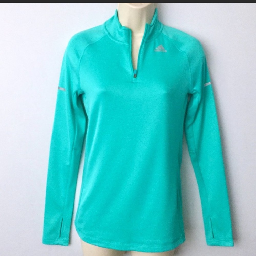 NEW ADIDAS Running Turquoise Aqua Teal Top